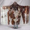 Baby Cow in Snow Hooded Blanket