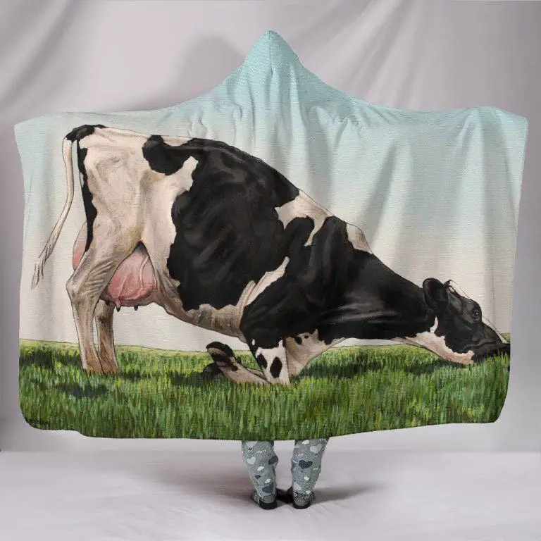 Yoga Dairy Cow Hooded Blanket Sand Creek Farm