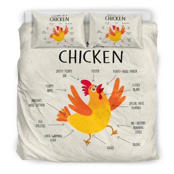 Anatomy of a Chicken Bedding Set King