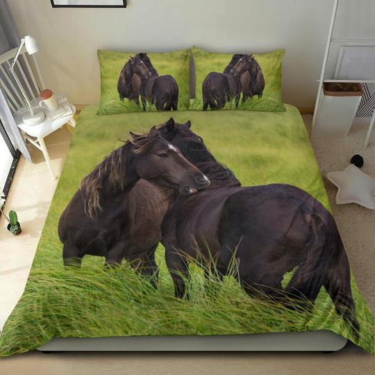 Couple of Horses on the Pasture Bedding Set