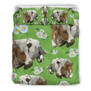 Cows and Sunflower bedding set queen