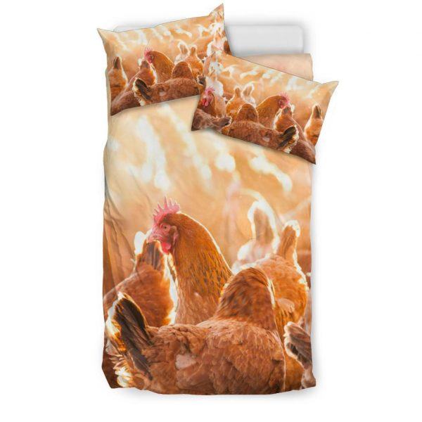 Flock of Chicken Bedding Set Twin