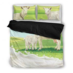 Mother and Baby Goat Bedding Set Black