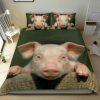 Realistic Pink Pig Face Bedding Set