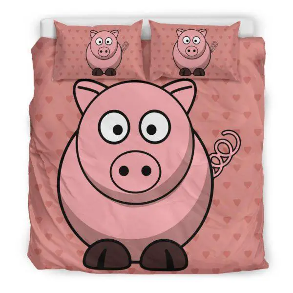 Super Cute Fat Pig Bedding Set King
