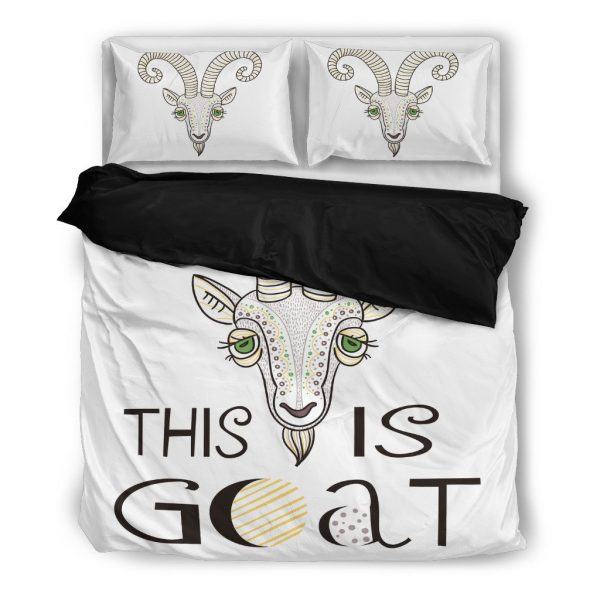This Is Goat Bedding Set Black