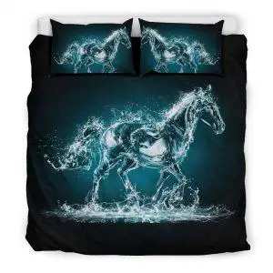 Water and Horse Shape Bedding Set King