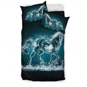Water and Horse Shape Bedding Set Twin