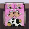 funny cute couple of cows bedding set