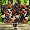 Many Types of Chickens Hooded Blanket
