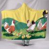 Painting Chicken Family Hooded Blanket