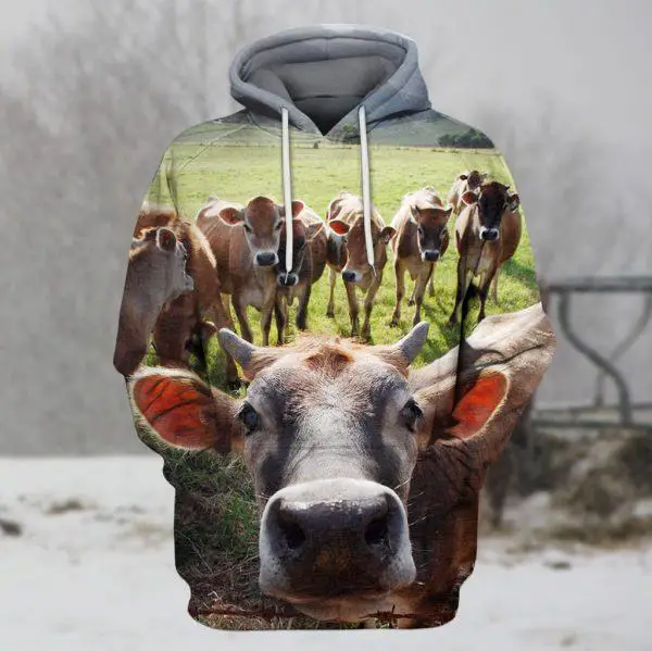 A Herd of Cattle 3D Hoodie