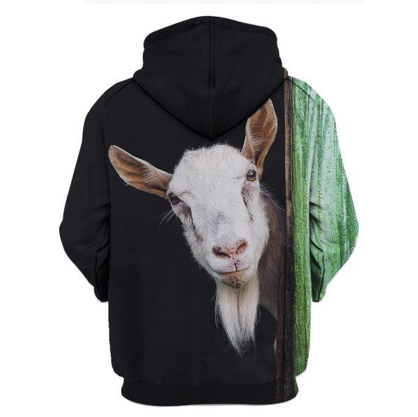 Beautiful Goat All Over Print 3D Hoodie back