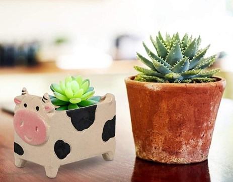 Cow Ceramic Flower Planter