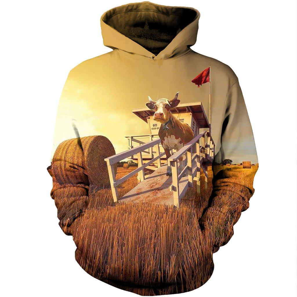 Cow On Sunshine 3D Hoodies