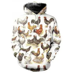 Different Breeds of Chickens 3D Full Print Hoodie