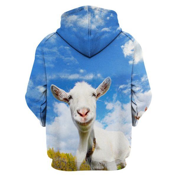 Goat with Blue Sky 3D Hoodie back
