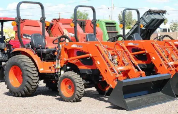 orange ride on tractor