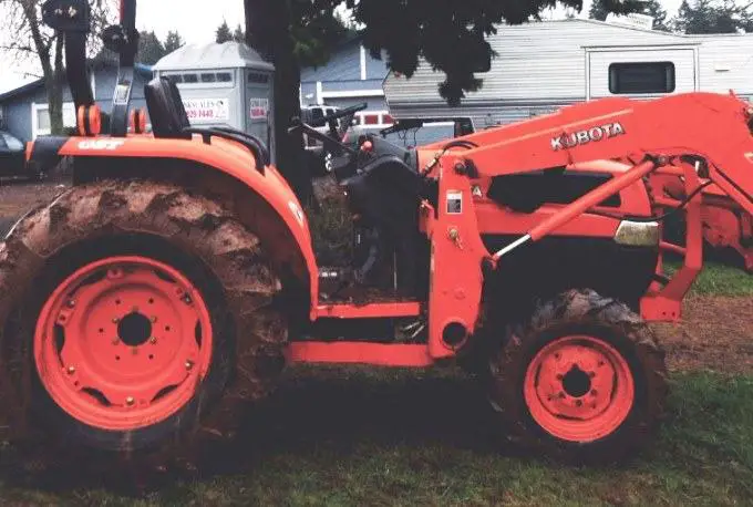 Kubota orange tractor