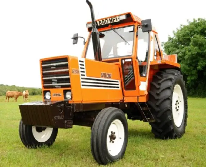 fiat orange tractor