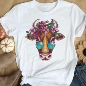 floral cow shirt hoodie sweater tank top