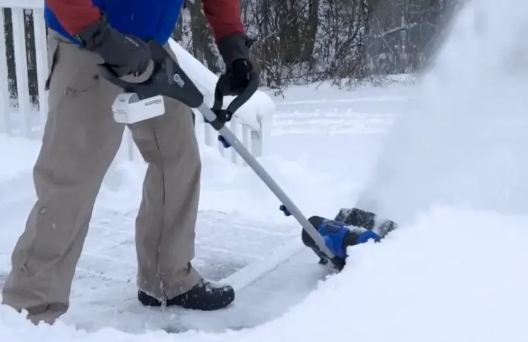 using an electric snow shovel