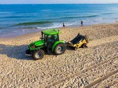 Tractor on the beach