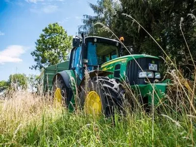 tractor in grass