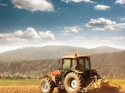 tractor on a field