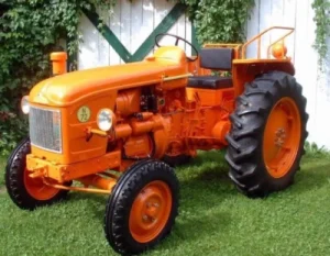 orange Renault tractor