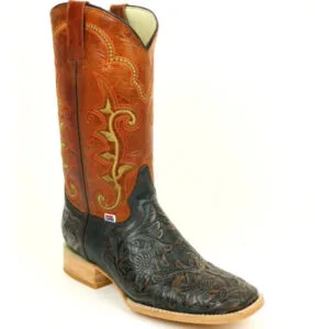 Non exotic leather - A cowhide leather cowboy boot