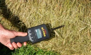 using hay moisture tester